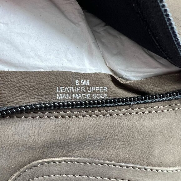 Diba Women's Taupe Sequoia Suede Leather Block Heel Ankle Booties Size 8.5 NWOB - Picture 10 of 11